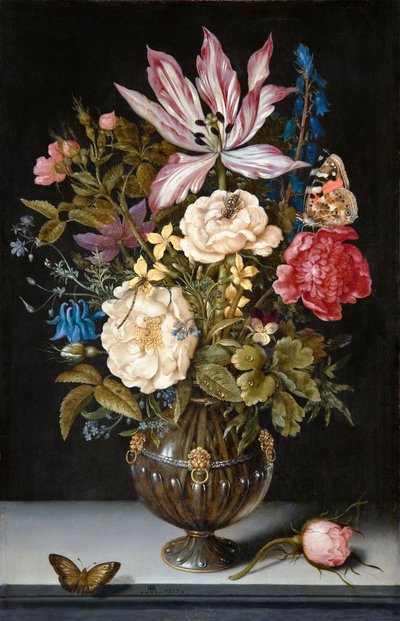 花のある静物 作： Ambrosius the Elder Bosschaert